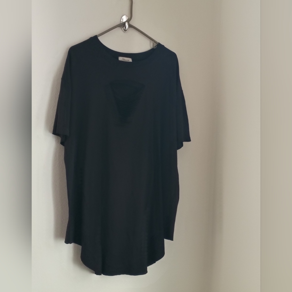 Starlet Shirt Women 3X Black Casual Academia Beach Resort Vacation Lunch Date